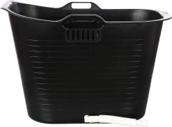 FlinQ Bath Bucket Premium Zwart - Zitbad 2022 - Met Temperatuurmeter - Upgrade Bath Bucket Voor Volwassenen En Kinderen - Zwart -Grohe Winkel 1200x891