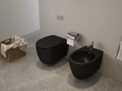 Viidako – Paskii Toiletpot – Mat Zwart – Design - Rimless – INCLUSIEF Softclose Zitting – Quick Release - Hangend/zwevend Toilet -Grohe Winkel 1200x899 11