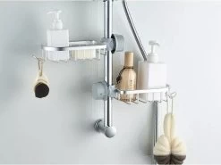 MLN Basics® Doucherek | Chroom | Zonder Boren Of Zuignap