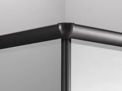 Merkloos Douchecabine Vierkant - 90x90x200cm 6 Mm - Nano Anti Kalk Veiligheidsglas - Zwart Aluminium Omlijsting -Grohe Winkel 1200x900 37