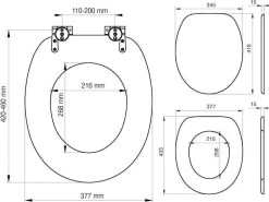 Tiger Leatherlook - Toiletbril - WC Bril - MDF - Zwart -Grohe Winkel 1200x900 65