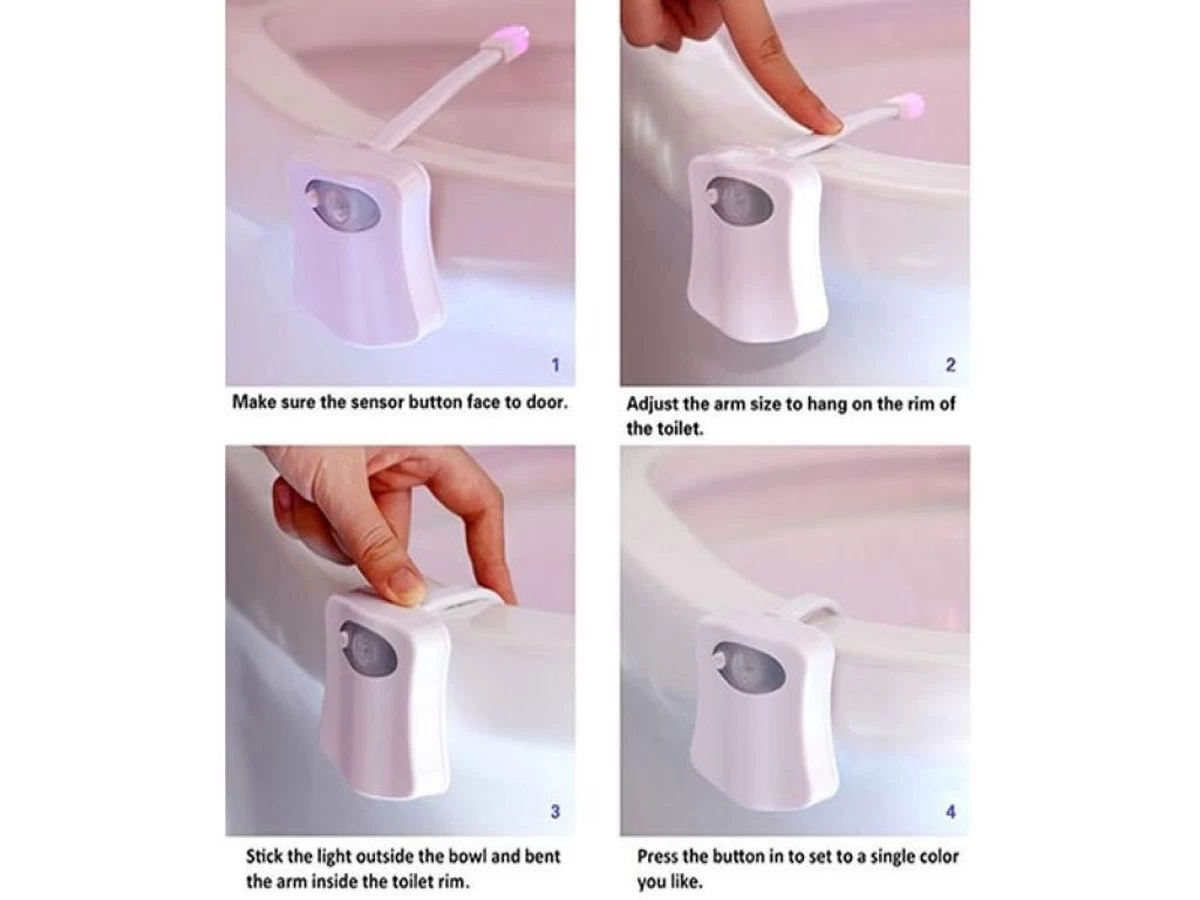 2 Stuks Toiletpotverlichting-automatisch-led-licht-toilet-bril-verlichting-voor-wc-in-8-stelbare-kleuren-wc-lamp-nachtlamp-bewegingssensor-toiletpot, Wit , Merk I12Cover 3 2 Stuks Toiletpotverlichting-automatisch-led-licht-toilet-bril-verlichting-voor-wc-in-8-stelbare-kleuren-wc-lamp-nachtlamp-bewegingssensor-toiletpot, Wit , Merk I12Cover - Image 3