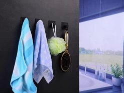 Handdoekhaakjes - Badkamer Zelfklevend – 4 Stuks – RVS - Zwart -Grohe Winkel 1200x902 4