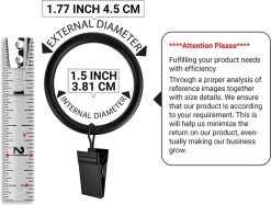 BOTC Gordijnringen Met Klem - 38 MM - Zwarte - Sets Van 20 Stucks -Grohe Winkel 1200x907