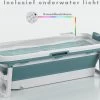 Livista® - Opvouwbaar Bad - Blauw - Zitbad - Inklapbaar - Bath Bucket - 150 CM LANG - XL - Incl. Thermometer & Onderwater LED Lichten