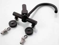 Merkloos Inbouw Wastafelkraan 8654-CB - Muurkraan - RVS - Mat Zwart -Grohe Winkel 1200x920 2