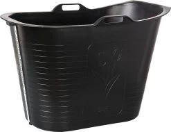 FlinQ Bath Bucket Premium Zwart - Zitbad 2022 - Met Temperatuurmeter - Upgrade Bath Bucket Voor Volwassenen En Kinderen - Zwart