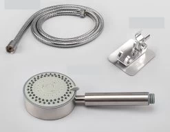 IBright Douchekop Met Slang En Wandhouder - RVS Zilver - 5 Functies – Handdouche – Hoofddouche Inclusief Wandhouder Zonder Boren -Grohe Winkel 1200x927