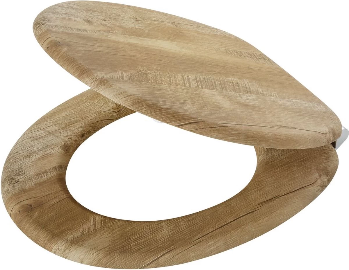 Tiger Hetta - Toiletbril Met Deksel - WC Bril - MDF - Bruin 1 Tiger Hetta - Toiletbril Met Deksel - WC Bril - MDF - Bruin