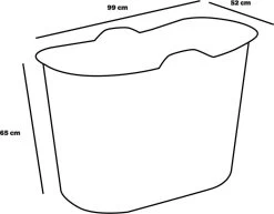 EKEO Zitbad - 210L - Mobiele Badkuip - Bath Bucket - Ijsbad- Tuinbad - Grijs -Grohe Winkel 1200x936 1