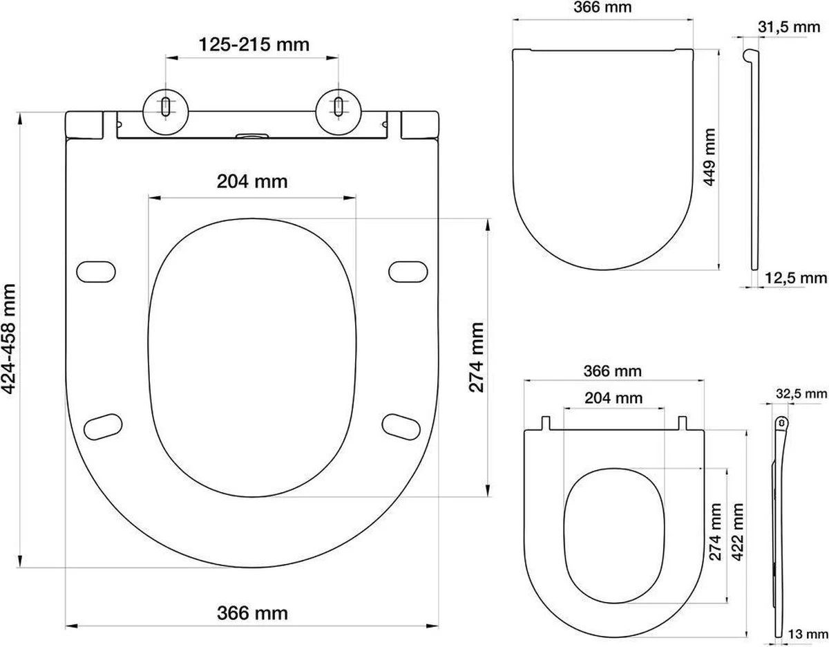 Tiger Elvas - Toiletbril - WC Bril - Duroplast - Wit 3 Tiger Elvas - Toiletbril - WC Bril - Duroplast - Wit - Image 3