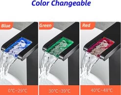 Merkloos Messing - LED Waterval Badkamer Wastafel Kranen Set - Koud Warm Water Mixer - Wastafelkranen - Zwart - 12.5cm Hoogte -Grohe Winkel 1200x941 2