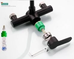 Merkloos Inbouw Wastafelkraan 8654-CB - Muurkraan - RVS - Mat Zwart -Grohe Winkel 1200x963