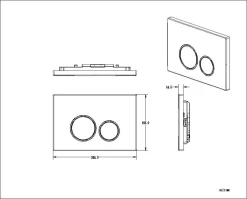Bedieningsplaat StarBlueDisc Doppio 35 TBV Geberit UP100 UP320 UP300 UP700 UP720 Mat Zwart -Grohe Winkel 1200x965 3