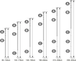Hoppa! Telescopisch Doucherek Zonder Boren / Uitschuifbaar Douche Rek Van 85-305 Cm - Badopbergrek - Wit -Grohe Winkel 1200x965 4