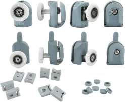 Reserve Wieltjes Voor Douchedeur – Douche Deur Rollers – Wielen Douchedeur – Loopwielen – Katrollen – Set Van 4 Onder En 4 Boven
