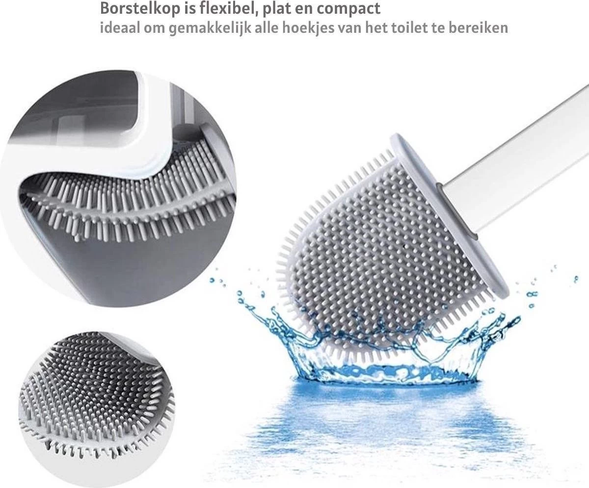 WC Borstel – Siliconen – Zwart – WC Borstel Met Houder – Vrijstaand – Hangend – WC Borstel En Houder – WC Borstel Zwart 9 WC Borstel – Siliconen – Zwart – WC Borstel Met Houder – Vrijstaand – Hangend – WC Borstel En Houder – WC Borstel Zwart - Image 9