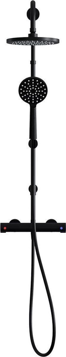 4bathroomz® Zwarte Regendouche Met Thermostatische Kraan - 20cm Hoofddouche 6 4bathroomz® Zwarte Regendouche Met Thermostatische Kraan - 20cm Hoofddouche - Image 6