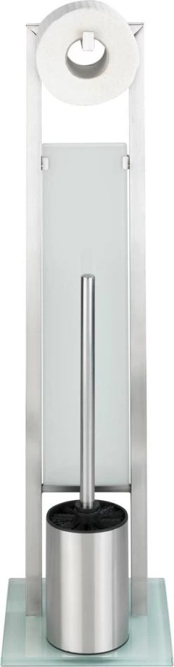 WENKO Toiletbutler Rivalta RVS Mat - Toiletborstel Met Houder, Toiletrolhouder En Reserverolhouder -Grohe Winkel 314x1200