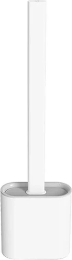 Easy Clean - Flexible Siliconen Wc Borstel Met Houder - Gesloten Onderkant - Ophangbaar - Vernieuwd Design - Toiletborstel - Wit - WC Borstel -Grohe Winkel 333x1200