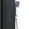 Badplaats Douchepaneel Aras - Zwart - Regendouche Met Mengkraan En Douchekop