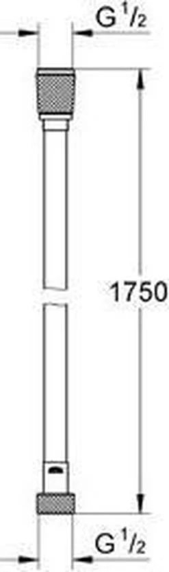 GROHE VitalioFlex Silver TwistStop Doucheslang - 175 Cm - Chroom -Grohe Winkel 356x1200