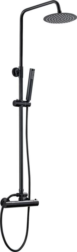 LOMAZOO Regendouche Zwart - Zwarte Doucheset Met Thermostaatkraan - Pandora