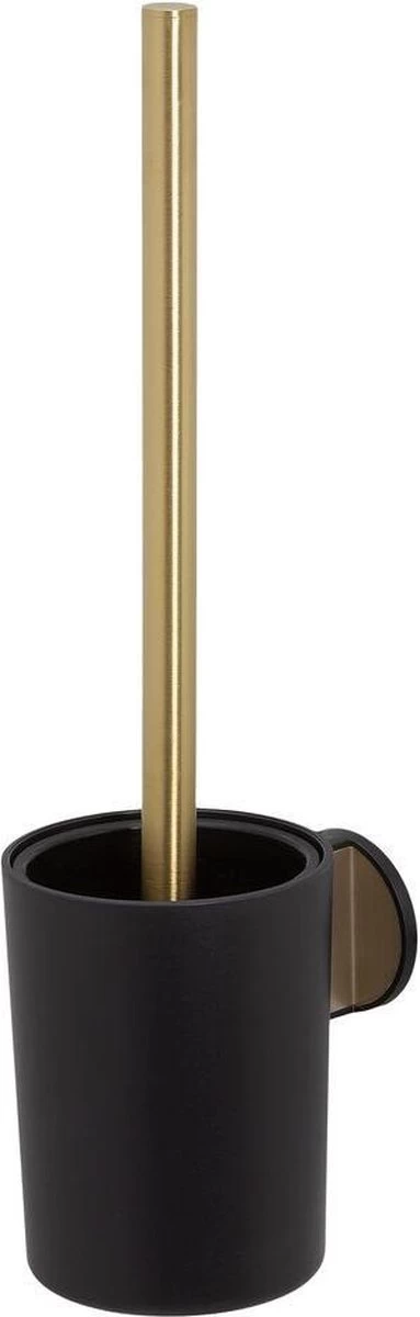 Tiger Tune - Toiletaccessoireset - Toiletborstel Met Houder - Toiletrolhouder Zonder Klep - Handdoekhaak – Messing Geborsteld / Zwart 3 Tiger Tune - Toiletaccessoireset - Toiletborstel Met Houder - Toiletrolhouder Zonder Klep - Handdoekhaak – Messing Geborsteld / Zwart - Image 3