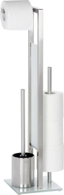 WENKO Toiletbutler Rivalta RVS Mat - Toiletborstel Met Houder, Toiletrolhouder En Reserverolhouder -Grohe Winkel 395x1200 1