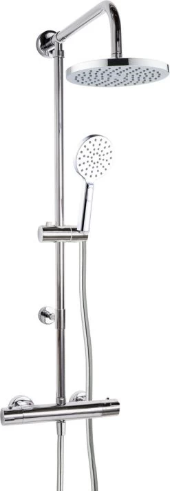 4bathroomz® Regendouche Chroom Met Thermostaatkraan - 20cm Douchekop