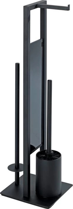 WENKO Toiletbutler Rivalta Zwart - Toiletborstel Met Houder, Toiletrolhouder En Reserverolhouder -Grohe Winkel 421x1200 3