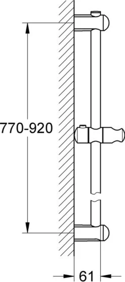 GROHE Euphoria Cosmopolitan Glijstang 90 Cm - Chroom -Grohe Winkel 531x1200