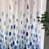 Douchegordijn 120x200 Cm (Small) - Met Ophangringen - Polyester - Wasbaar En Duurzaam - Blue Petals