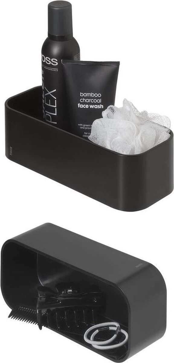 Tiger 2-Store - Wandrekje / Douchemandje - 25 Cm - Zwart 1 Tiger 2-Store - Wandrekje / Douchemandje - 25 Cm - Zwart