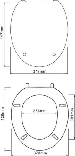 SCHÜTTE WC-Bril 10220 DUROPLAST - Antibacterieel - Soft Close - Gelakt - Wit -Grohe Winkel 577x1200