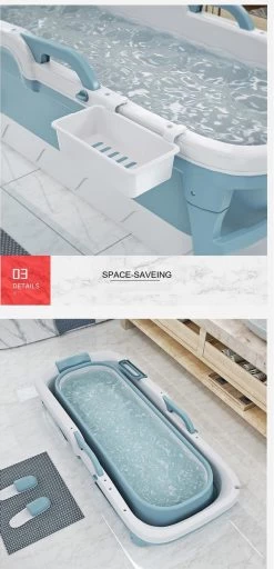 Foresta Opvouwbaar Bad Voor Volwassenen - 150cm - Bath Bucket - Blauw -Grohe Winkel 579x1200 1