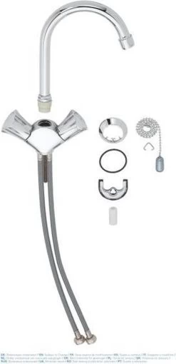 GROHE Costa-L Wastafelkraan - Met Ketting - Chroom -Grohe Winkel 581x1200
