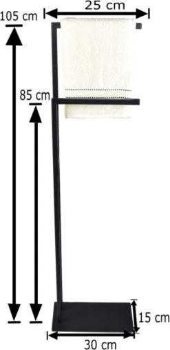 Handdoekrek, Handdoekhouder - Vrijstaand- Zwart- Metaal - 2 Armig 5 Handdoekrek, Handdoekhouder - Vrijstaand- Zwart- Metaal - 2 Armig -Grohe Winkel 584x1200