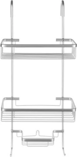 SIEPS Luxe Doucherek Zilver - Doucherek Zonder Boren - Doucherek Hangend - Doucherekje - Doucherekjes - Aluminium -Grohe Winkel 588x1200