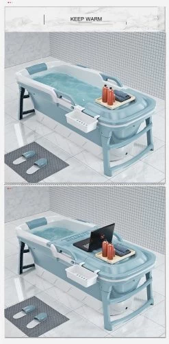 Foresta Opvouwbaar Bad Voor Volwassenen - 150cm - Bath Bucket - Blauw -Grohe Winkel 590x1200