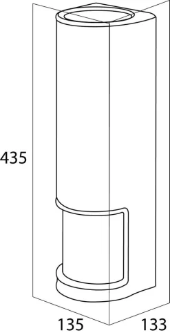 Tiger Palma Reserverolhouder - Wit 12 Tiger Palma Reserverolhouder - Wit -Grohe Winkel 611x1200