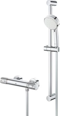 GROHE Grohtherm-1000 Performance Renovatieset - Met Thermostaatkraan, Koppelingen, Glijstang En Hoofddouche - CoolTouch - Chroom 22 GROHE Grohtherm-1000 Performance Renovatieset - Met Thermostaatkraan, Koppelingen, Glijstang En Hoofddouche - CoolTouch - Chroom -Grohe Winkel 618x1200 2
