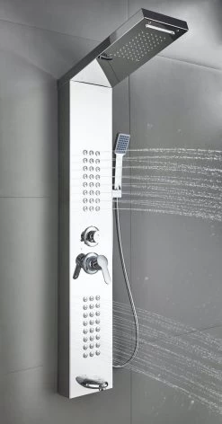 Badplaats Douchepaneel Toulon - RVS - Regendouche Met Mengkraan En Douchekop -Grohe Winkel 628x1200 1