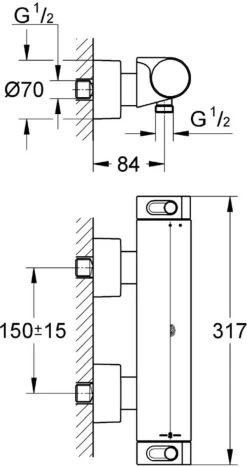 GROHE Grohtherm 2000 New Thermostatische Douchekraan - EcoJoy® - CoolTouch - 15 Cm - Chroom - 34169001 -Grohe Winkel 635x1200 3