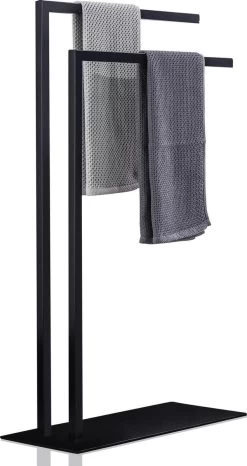 LOMAZOO Handdoekrek Badkamer Zwart - Handdoekenrek Badkamer - Handdoekhouder Staand Roma