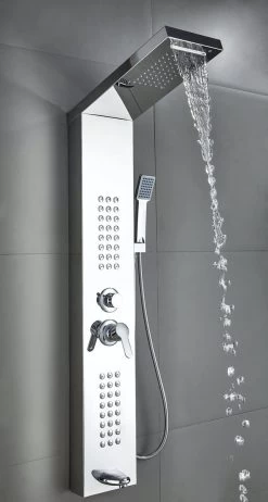 Badplaats Douchepaneel Toulon - RVS - Regendouche Met Mengkraan En Douchekop -Grohe Winkel 641x1200 1