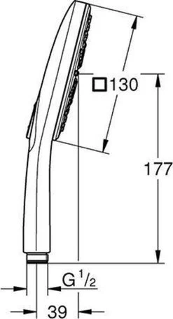 GROHE Rainshower Smartactive Cube 130 Douchekop - Ø 13cm - EcoJoy® - 3 Straalsoorten - 26582000 -Grohe Winkel 650x1200