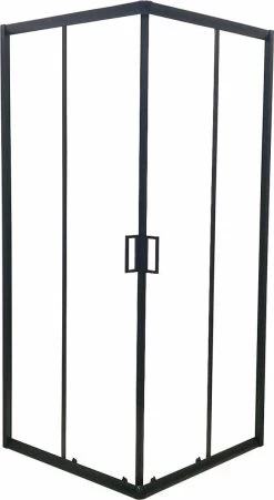 Merkloos Douchecabine Vierkant - 90x90x200cm 6 Mm - Nano Anti Kalk Veiligheidsglas - Zwart Aluminium Omlijsting -Grohe Winkel 657x1200 1