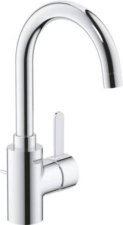 GROHE Eurosmart Cosmopolitan Wastafelkraan - Hoge C-uitloop - Met Trekwaste - Chroom - 32830001 -Grohe Winkel 657x1200 2