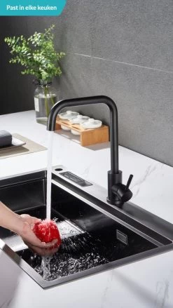 Croom Keukenkraan - Zwart - Wastafelkraan - Inclusief Aansluitmateriaal - Zwarte Kraan 9 Croom Keukenkraan - Zwart - Wastafelkraan - Inclusief Aansluitmateriaal - Zwarte Kraan -Grohe Winkel 675x1200 1